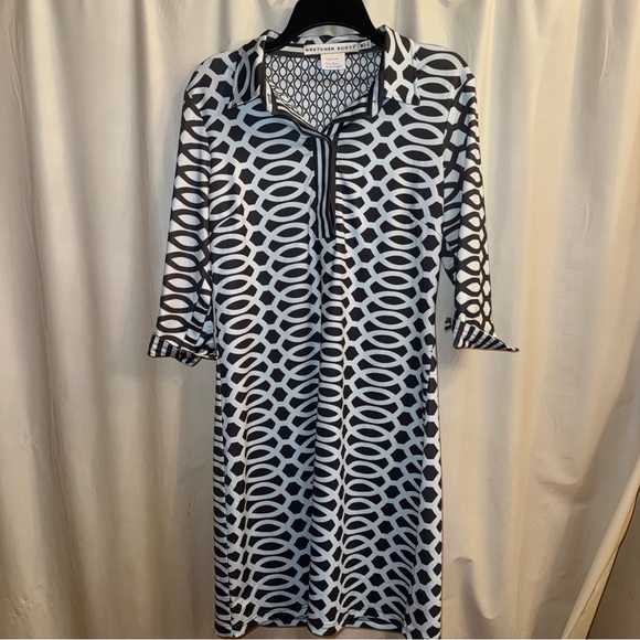 Gretchen Scott Designs Dresses & Skirts - Gretchen Scott Designs Black and White Geometric Tunic Dress